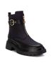 XTI Black Women's Front Zip Biker Boots Size 5 1/2 - photo 1
