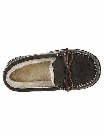 Isotoner Women's Genuine Suede Moccasin Slippers - Size: 9-10 (view 2)