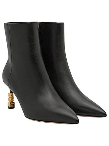 Bally Women's Helena Bead Embellished Leather Ankle Boots (view 2)