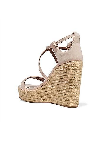 Tabitha Simmons Women's Jenny Flesh Kicksuede Wedge Sandals (view 2)
