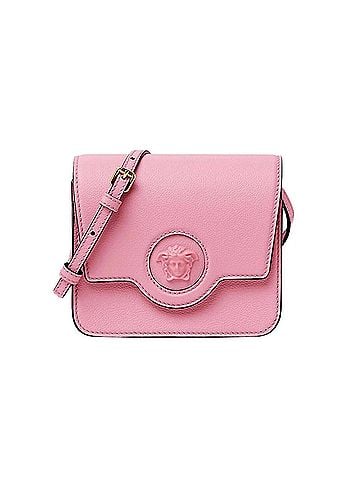 Versace Women's La Medusa Logo Plaque Pebbled Leather Crossbody Bag (view 1)