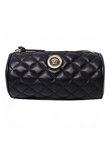 Versace Women's Leather Medusa Quilted Cosmetic Pouch Bag (view 1)