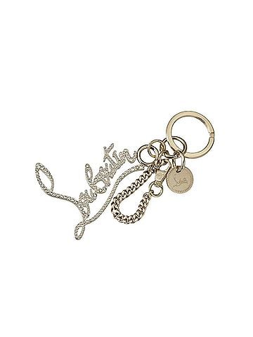 Christian Louboutin Women's Logo Gold And Crystal Keyring (view 1)