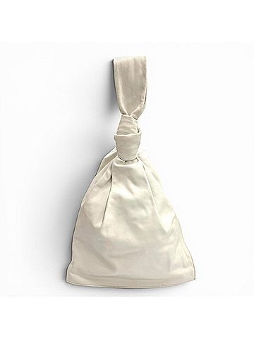 Bottega Veneta BOTTEGA VENETA Mini The Twist Leather Handbag, White, Made in Italy, Women's, with Dust Bag (view 1)
