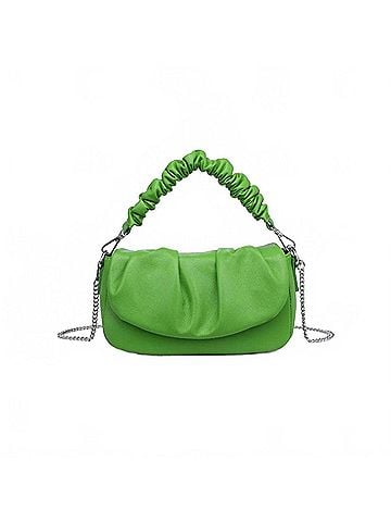 Urban Expressions Women's Meadow Ruched Vegan Leather Chain Strap Crossbody Bag (view 1)