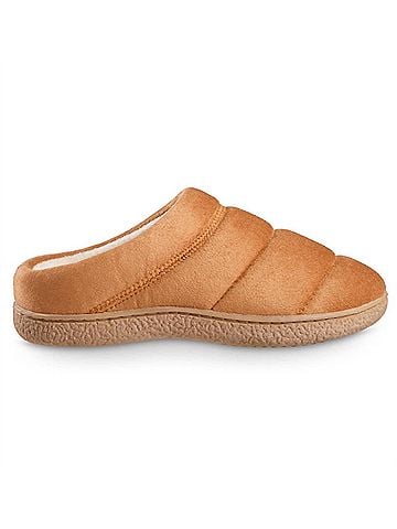 Isotoner Women's Microsuede Puffer Clog Slipper - Size: 6 - 7 (view 1)