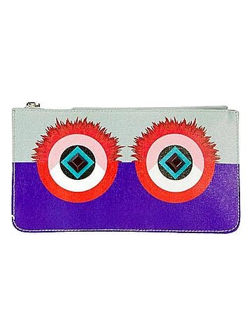 Fendi Women's Monster Zip Pouch Clutch Cosmetic Bag (view 1)