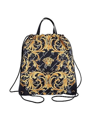 Versace Women's Nylon Barocco Signature Print Drawstring Backpack (view 1)