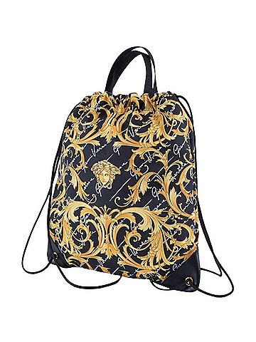 Versace Women's Nylon Barocco Signature Print Drawstring Backpack (view 2)