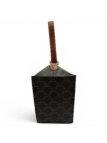 Céline CELINE 19714 Strap Box Triomphe Canvas Handbag, Tan Brown, Made in Italy, Women's, Highly Recommended ? (view 2)
