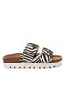 XTI White Women's Printed Flat Sandals Size 6 - photo 1