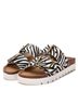 XTI White Women's Printed Flat Sandals Size 6 - photo 4
