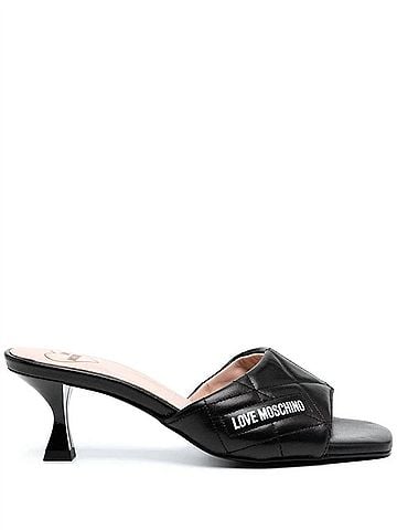 Moschino Women's Quilted Leather Heeled Sandals (view 1)