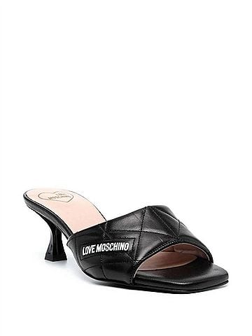 Moschino Women's Quilted Leather Heeled Sandals (view 2)