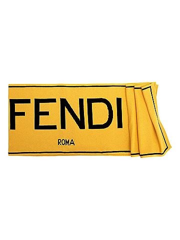 Fendi Women's Roma Knitted Wool & Cashmere Logo Scarf (view 1)