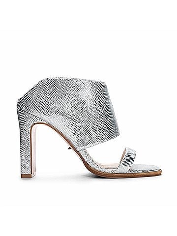 42 Gold Women's Scaly Metallic Slide With Ankle Cuff (view 2)
