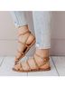 Qupid Brown Women's Studded Strappy Sandals Size 10 - photo 3