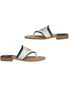 Jack Rogers 100% Leather Print Red White Yellow Sandals Size 6 - photo 5