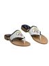 Jack Rogers 100% Leather Print Red White Yellow Sandals Size 6 - photo 3
