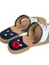 Jack Rogers 100% Leather Print Red White Yellow Sandals Size 6 - photo 10