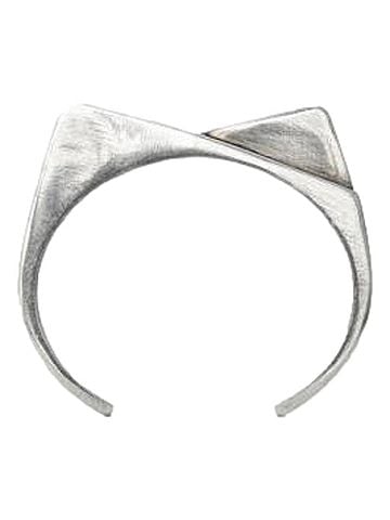 Saint Laurent Women's Two Pentes Two-Slope Oxidized Bracelet (view 1)