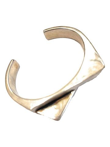 Saint Laurent Women's Two Pentes Two-Slope Oxidized Bracelet (view 2)