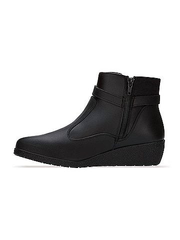 Andrea Women's Wedge Leather Booties (view 2)