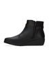 Andrea Black Women's Wedge Leather Booties Size 5 - photo 2