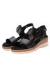 XTI Black Women's Wedge Sandals Size 6 - photo 4