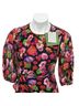 Marella 100% Polyester Floral Black Orange Pink Purple Cocktail Dress Size 4 - photo 4
