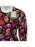 Marella 100% Polyester Floral Black Orange Pink Purple Cocktail Dress Size 4 - photo 15