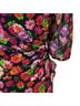 Marella 100% Polyester Floral Black Orange Pink Purple Cocktail Dress Size 4 - photo 8