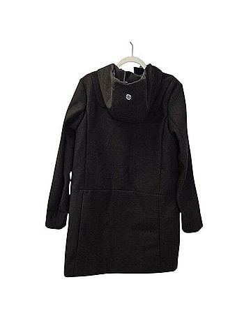 Lululemon Athletica City Softshell Tweed Hooded Longline Jacket Jacket (view 2)