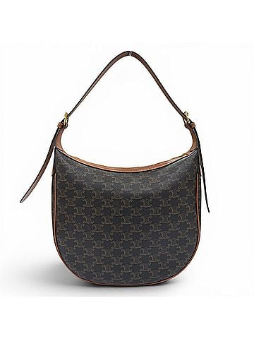 Céline CELINE Celine Medium Eloise Shoulder Bag, Triomphe Canvas Handbag, Brown, Made in Italy, Women's, with Dust Bag (view 1)