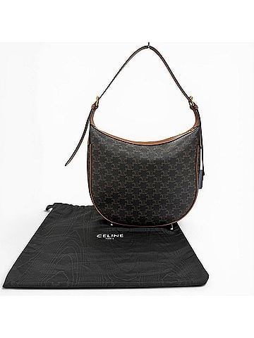 Céline CELINE Celine Medium Eloise Shoulder Bag, Triomphe Canvas Handbag, Brown, Made in Italy, Women's, with Dust Bag (view 2)