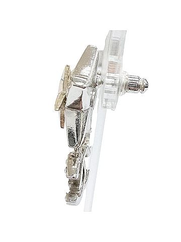 Chanel CHANEL C23S ABA907 Coco Mark Rhinestone Strass Star Crystal Swing Earrings (Pair) Champagne Gold Silver Made in France Women's (view 2)