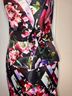 Parker 100% Polyester Floral Black Pink Purple White Green Cocktail Dress Size 4 - photo 4