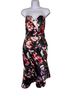 Parker 100% Polyester Floral Black Pink Purple White Green Cocktail Dress Size 4 - photo 1