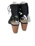 Loeffler Randall 100% Leather Black Silver Sandals Size 7 - photo 2