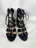 Loeffler Randall 100% Leather Black Silver Sandals Size 7 - photo 10