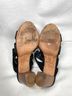 Loeffler Randall 100% Leather Black Silver Sandals Size 7 - photo 8