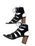 Loeffler Randall 100% Leather Black Silver Sandals Size 7 - photo 1