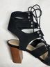 Loeffler Randall 100% Leather Black Silver Sandals Size 7 - photo 6