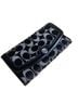 Coach Print Black Gray Leather Wallet One size - photo 4