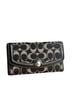 Coach Print Black Gray Leather Wallet One size - photo 1