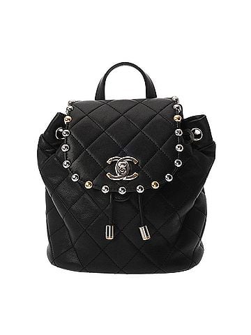 Chanel CHANEL Matelassé Small Backpack, Black, A57156, Women's, Calfskin, Backpack/Daypack, AB Rank, Used, Ginzo (view 2)