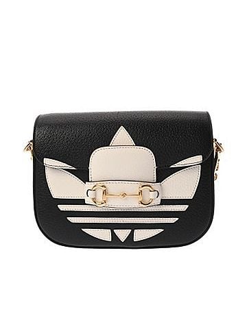 Gucci GUCCI Small Shoulder Bag, Adidas Collaboration, White/Black, 658574, Women's Leather A Rank, Used, Ginzo (view 1)