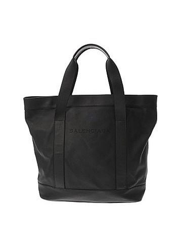Balenciaga BALENCIAGA Balenciaga Navy Tote Black 374767 Women's Leather Bag AB Rank Used Ginzo (view 1)