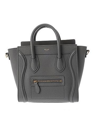 Céline CELINE Luggage Nano Coal 168243 Women's Drummed Calfskin Handbag, A Rank, Used, Ginzo (view 1)
