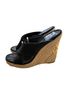 Tory Burch 100% Canvas Black Wedges Size 7 1/2 - photo 3